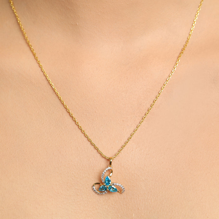 CLARA 925 Sterling Silver Melba Pendant Chain Necklace