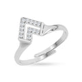 Silver Milano Chevron Ring