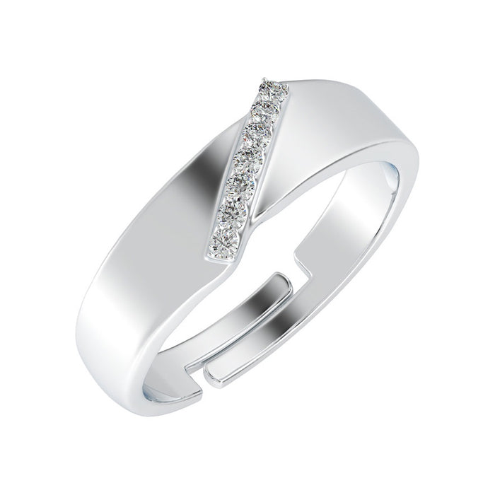 CLARA Pure 925 Sterling Silver Monte Adjustable Ring Gift for Women and Girls