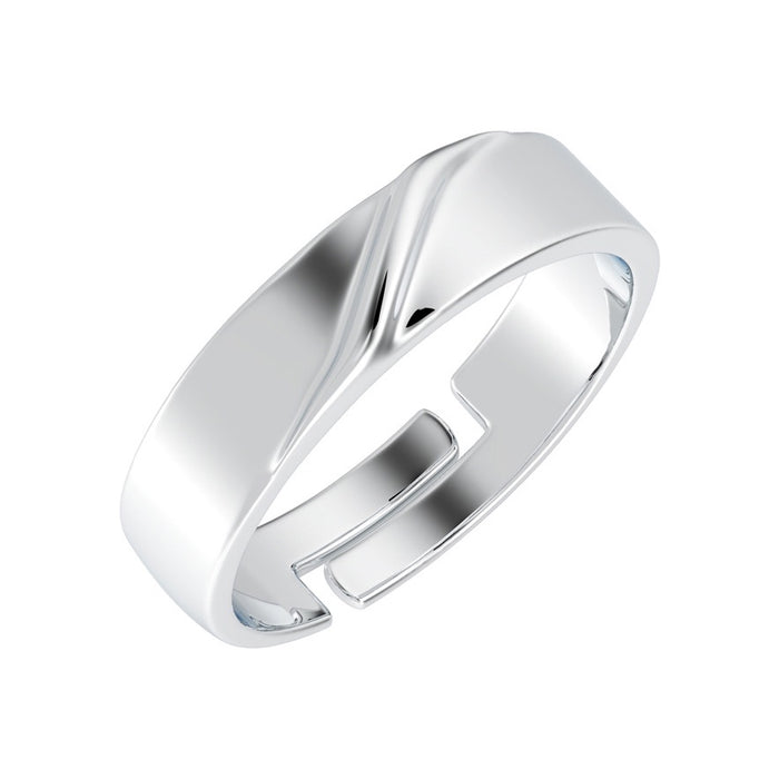 CLARA Pure 925 Sterling Silver Monte Adjustable Ring Gift for Men and Boys