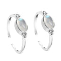 CLARA 925 Sterling Silver Moonstone Toe Rings Pair