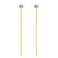 Silver multi color Sui Dhaga Threader Earrings