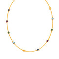 CLARA 925 Sterling Silver Multicolor Charm Minimal Necklace Chain