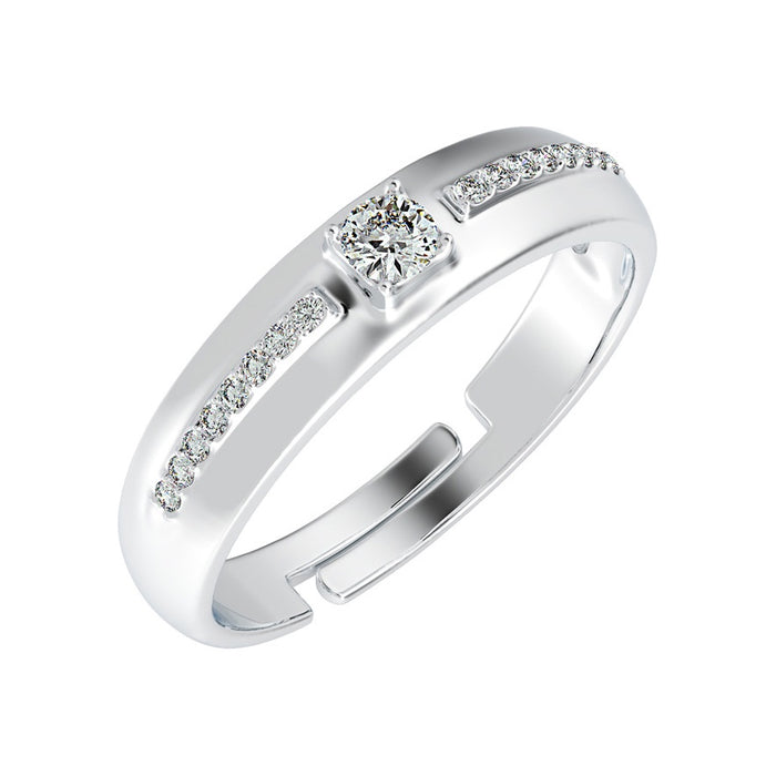 CLARA Pure 925 Sterling Silver Nario Adjustable Ring Gift for Women and Girls