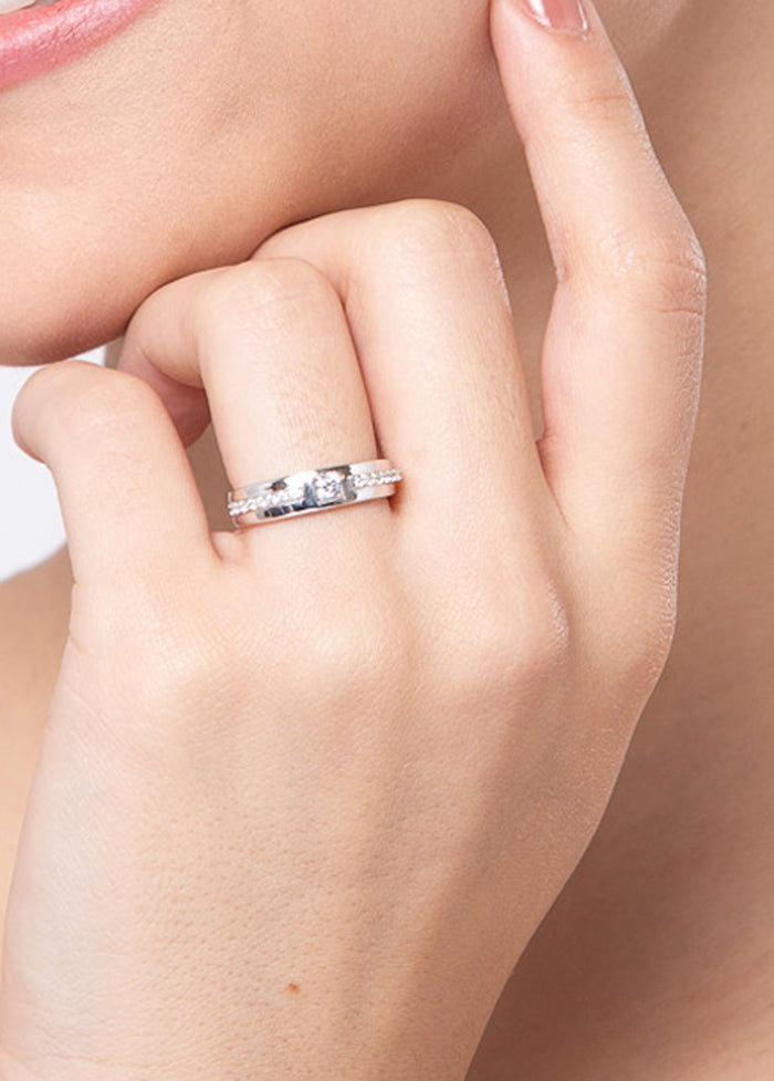 CLARA Pure 925 Sterling Silver Nario Adjustable Ring Gift for Women and Girls