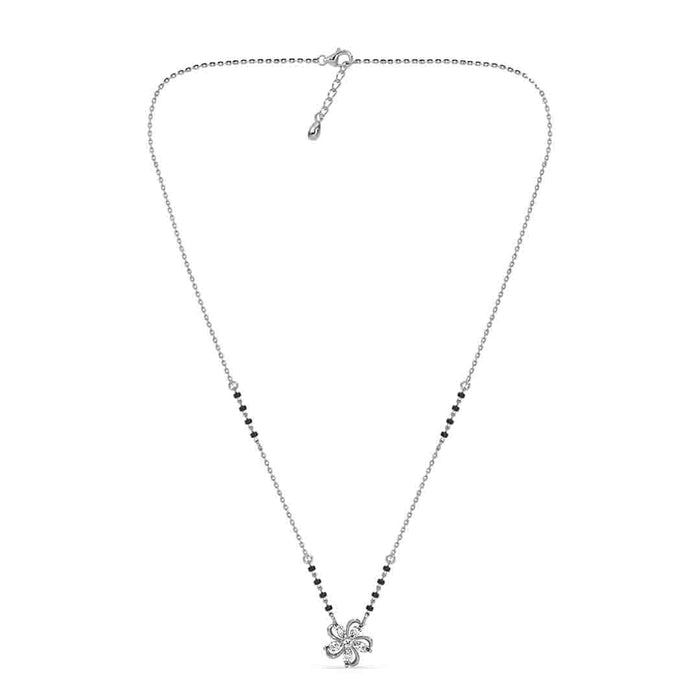 Silver Flower Mangalsutra