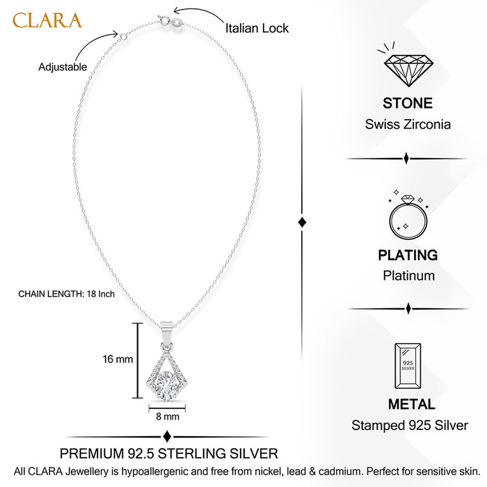 Silver Nicola Pendant with Chain
