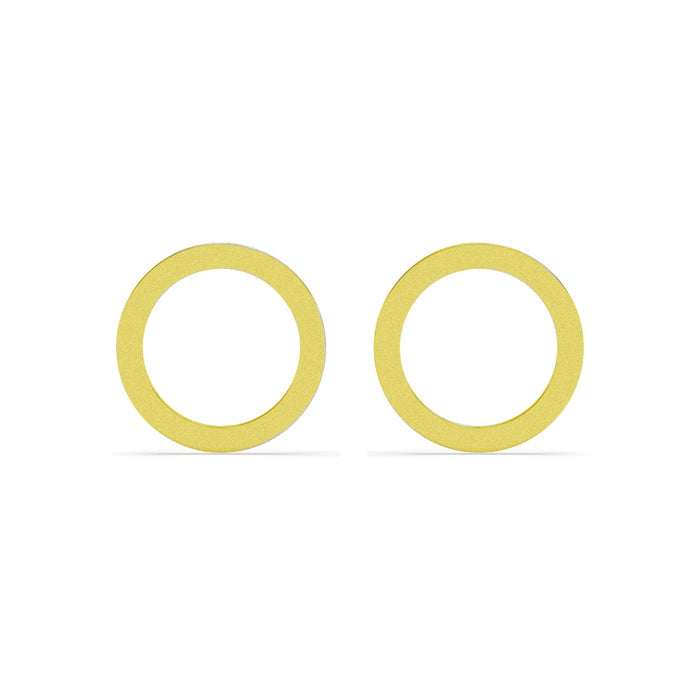 Silver Noa Geometric Matte Finish Stud Earrings