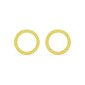 Silver Noa Geometric Matte Finish Stud Earrings