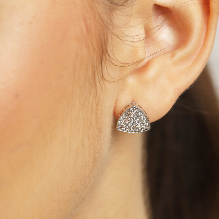 CLARA 925 Sterling Silver Nora Earrings with Screw Back