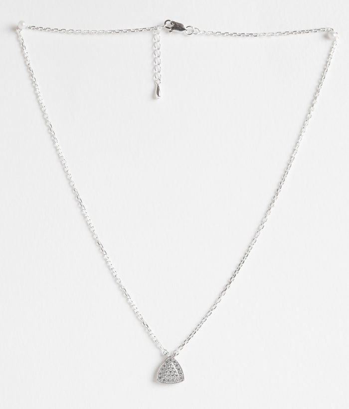 CLARA 925 Sterling Silver Jules Pendant Earring Chain Jewellery Set
