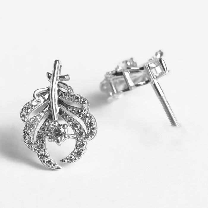 CLARA 925 Sterling Silver Nusa Earrings with Screw Back