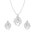 CLARA 925 Sterling Silver Nusa Pendant Earring Chain Jewellery Set
