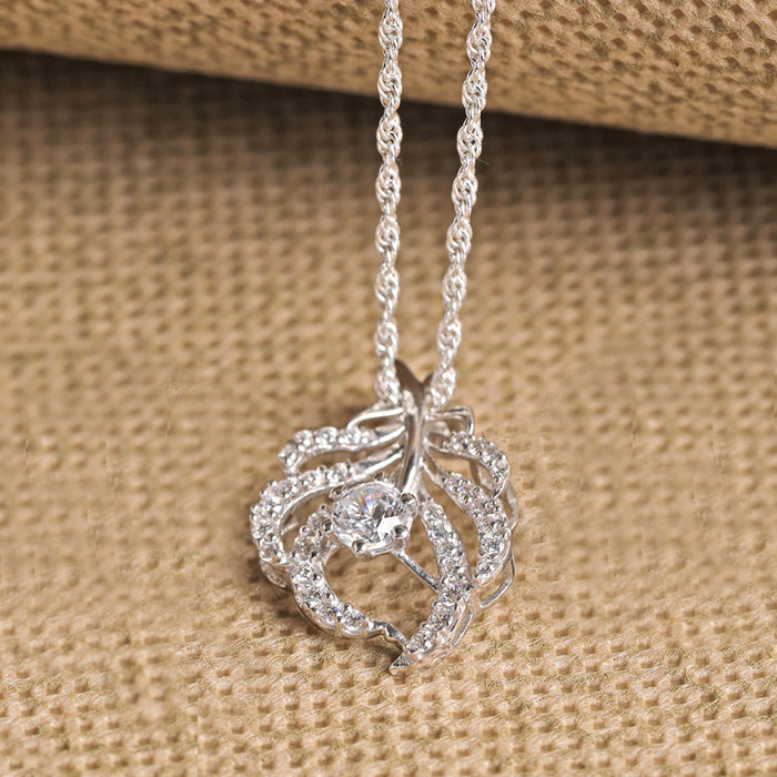 CLARA 925 Sterling Silver Nusa Pendant Chain Necklace