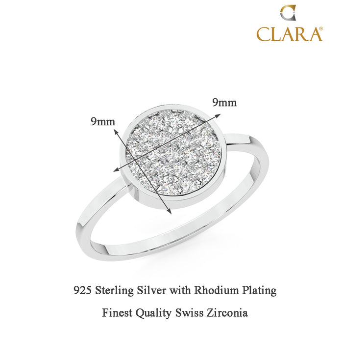 CLARA 925 Sterling Silver Orbit Ring