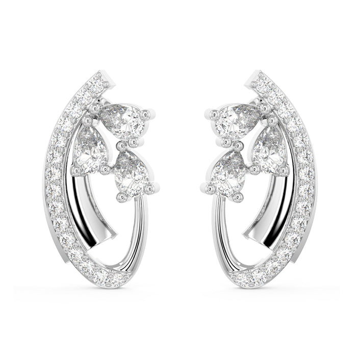 CLARA 925 Sterling Silver Orla Earrings with Screw Back