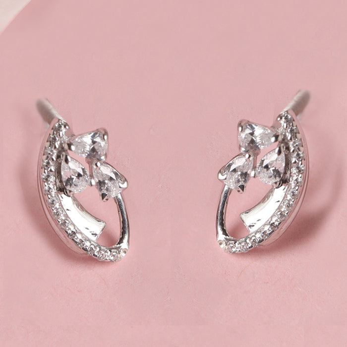 CLARA 925 Sterling Silver Orla Earrings with Screw Back