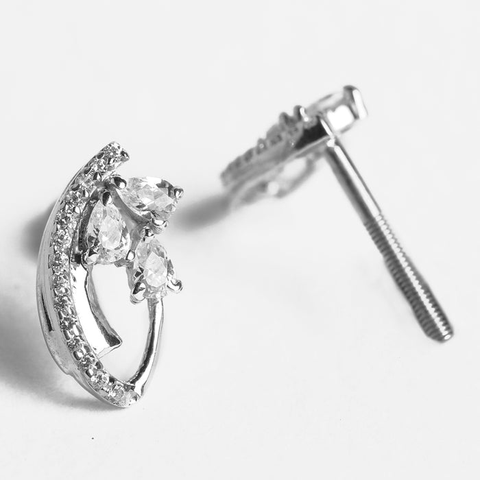 CLARA 925 Sterling Silver Orla Earrings with Screw Back