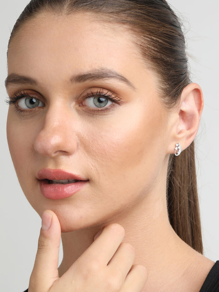 CLARA 925 Sterling Silver Orla Earrings with Screw Back
