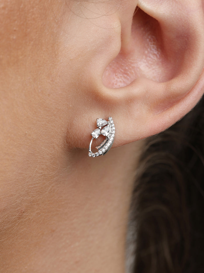 CLARA 925 Sterling Silver Orla Earrings with Screw Back