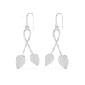Silver Orla Leaf Long Earrings