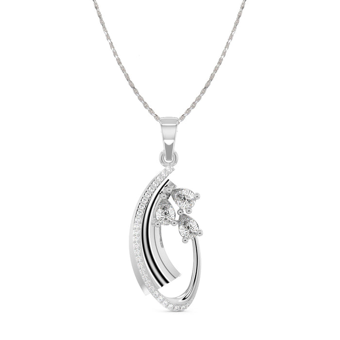 CLARA 925 Sterling Silver Orla Pendant Chain Necklace