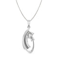 CLARA 925 Sterling Silver Orla Pendant Chain Necklace