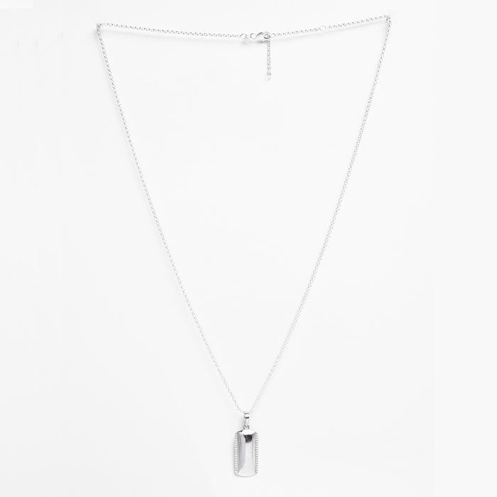 Silver Otto Men Pendant Necklace with Chain or without Chain