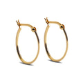 Silver Oval Hoop Earrings