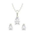 Silver Pear Jewellery Set