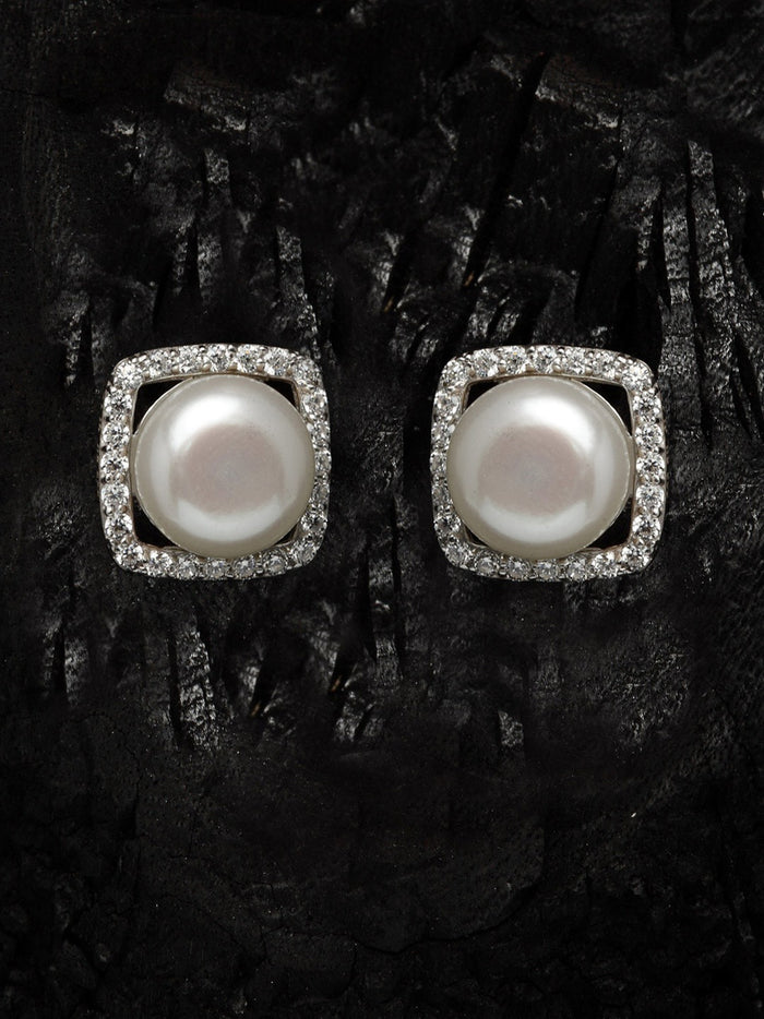 Clara 92.5 Sterling Silver Real Pearl Earrings Gift for Women and Girls