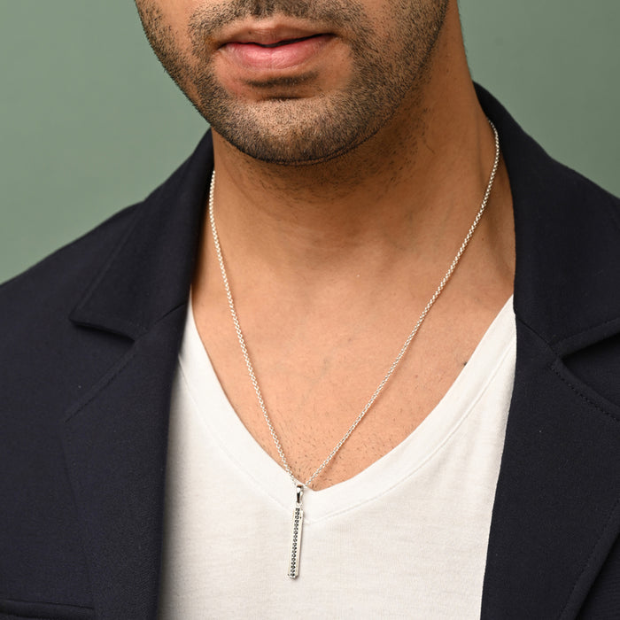 Silver Pedro Men Pendant Necklace with Chain or without Chain