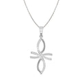 CLARA 925 Sterling Silver Petal Pendant Chain Necklace