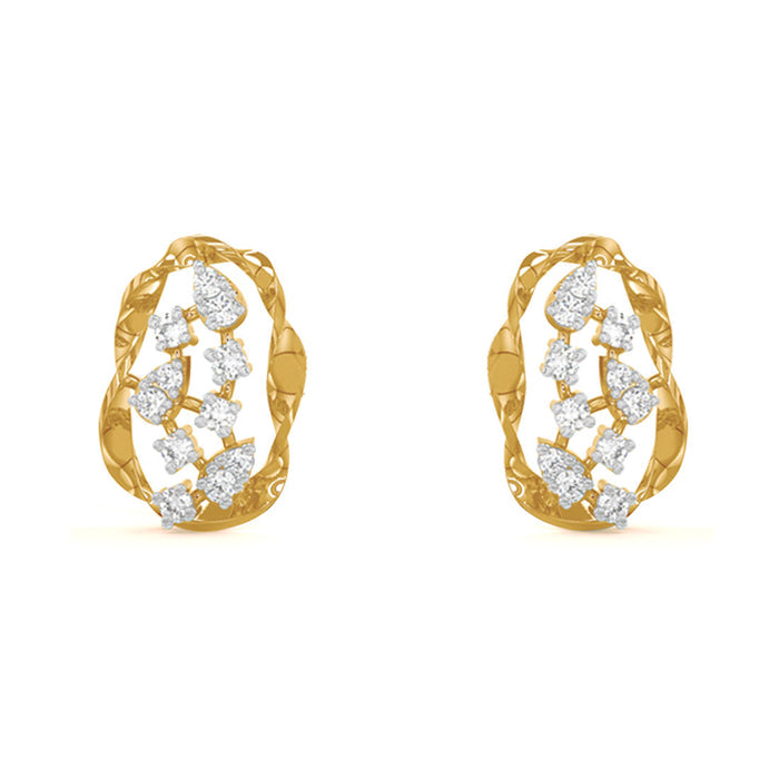 CLARA 925 Sterling Silver Petra Earrings with Screw Back