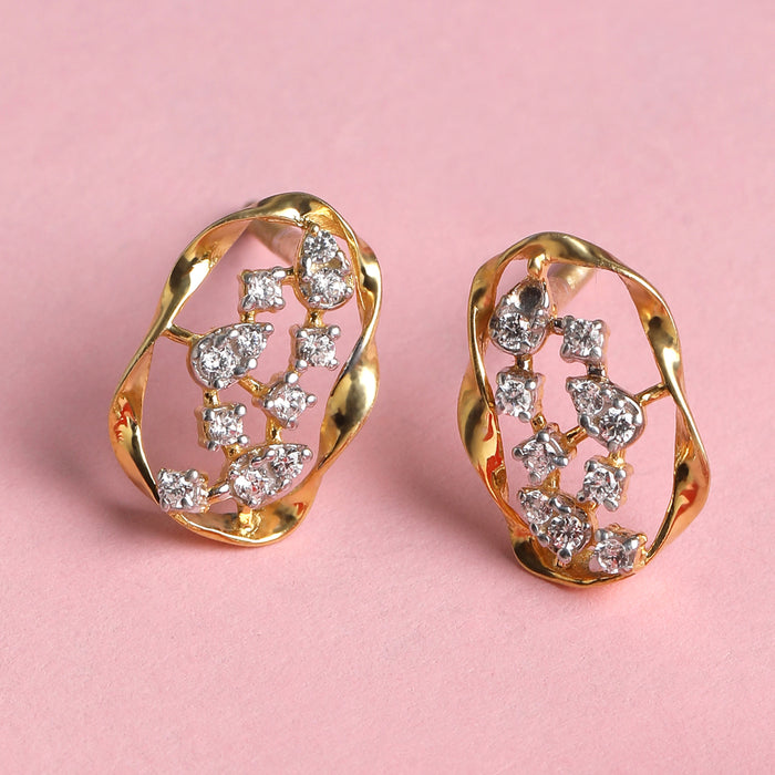 CLARA 925 Sterling Silver Petra Earrings with Screw Back