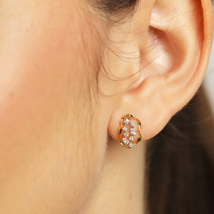 CLARA 925 Sterling Silver Petra Earrings with Screw Back