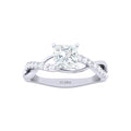 Silver Princess Cut Solitaire Ring