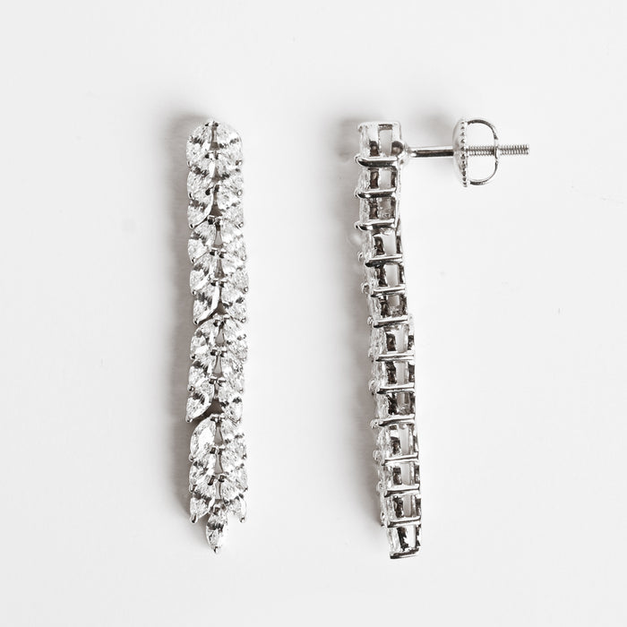 Clara 925 Sterling Silver Princess Dangler Earrings