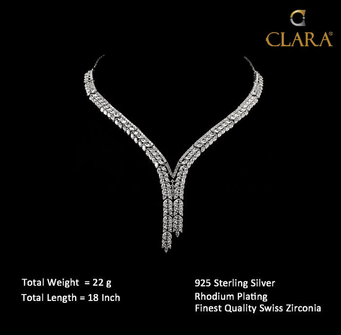 Clara 925 Sterling Silver Princess Necklace