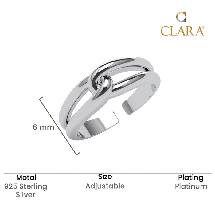Silver Promise Knot Men Ring