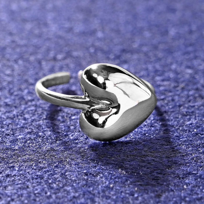 CLARA Pure 925 Sterling Silver Promise of Heart Finger Ring
