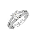 CLARA Pure 925 Sterling Silver Proposal Finger Ring with Adjustable Band