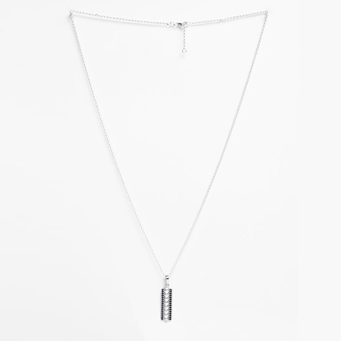 Silver Pyramid Men Pendant Necklace with Chain or without Chain