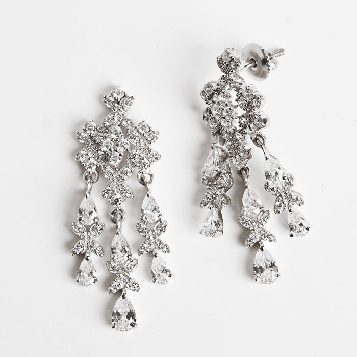 Clara 925 Sterling Silver Queen'S Dangler Earrings