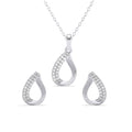 Silver Raindrop Jewellery Set