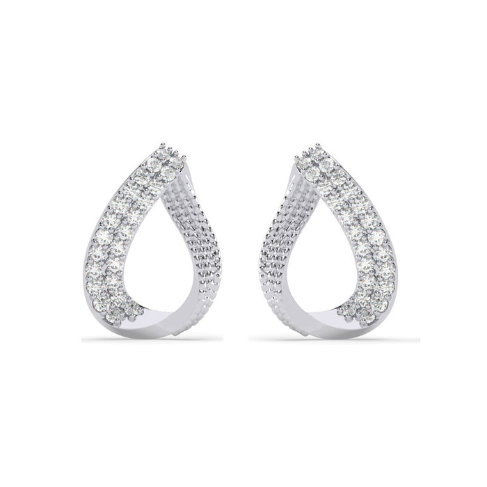 Silver Raindrop Stud Earrings