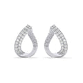 Silver Raindrop Stud Earrings