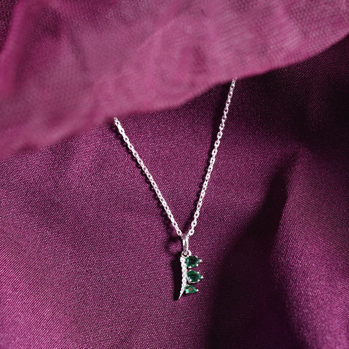 CLARA 925 Sterling Silver Reina Pendant Chain Necklace