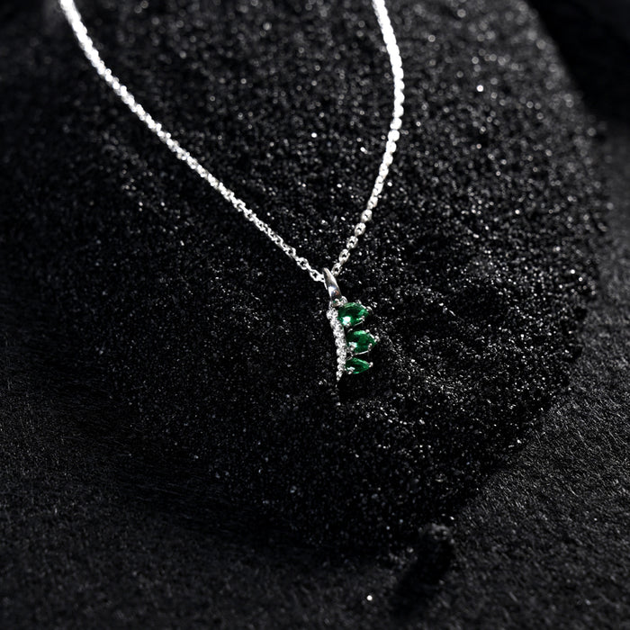 CLARA 925 Sterling Silver Reina Pendant Chain Necklace