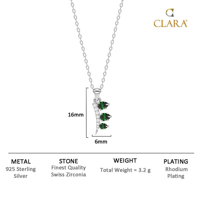 Silver Reina Pendant Chain Necklace